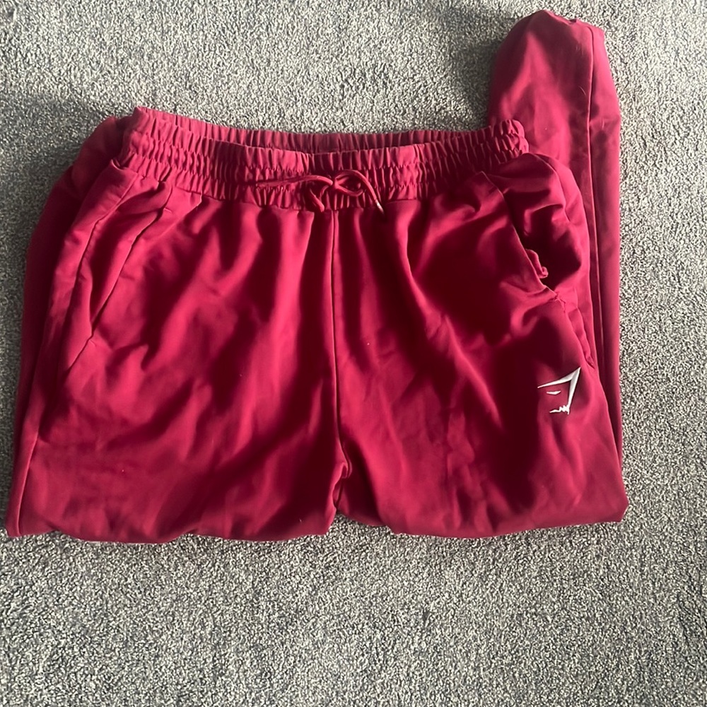 Red gymshark pants size large